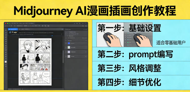 利用Midjourney AI人工智能轻松创作漫画插画教程，零基础创作完整漫画插画-智云网创 - 网创副业项目资源站