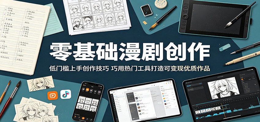零基础漫剧创作：低门槛上手创作技巧，巧用热门工具打造可变现优质作品-智云网创 - 网创副业项目资源站