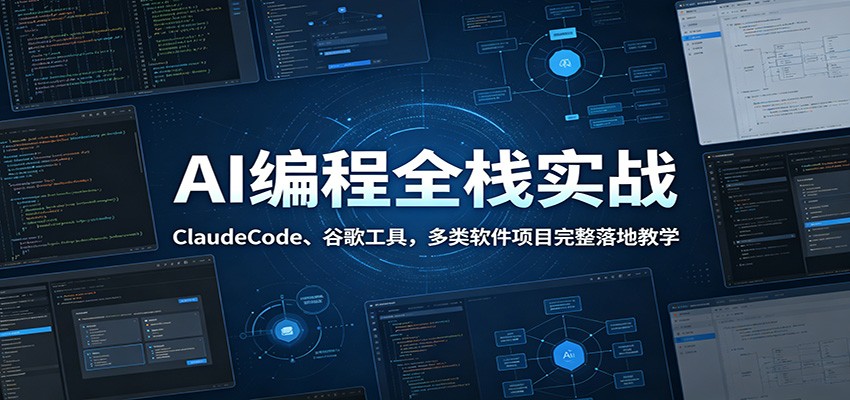 AI编程全栈实战：ClaudeCode、谷歌工具，多类软件项目完整落地教学-智云网创 - 网创副业项目资源站