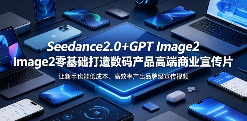 Seedance2.0+GPT Image2零基础打造数码产品高端商业宣传片,让新手也能低成本、高效率产出品牌级宣传视频-智云网创 - 网创副业项目资源站