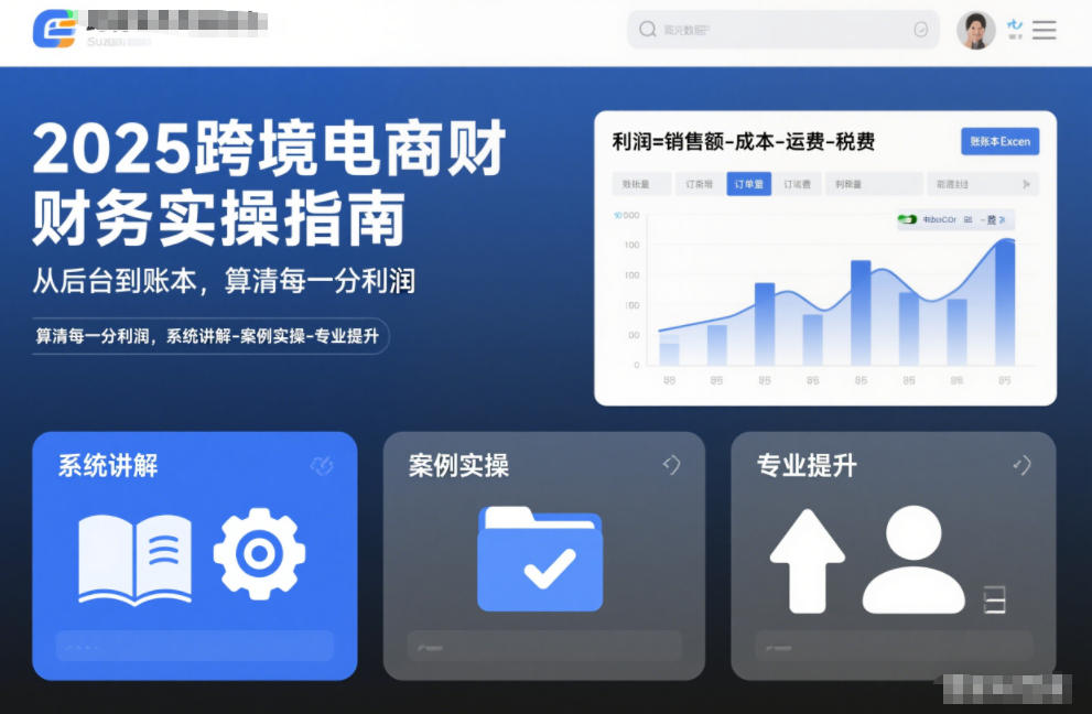 2025跨境电商财务实操指南,从后台到账本,算清每一分利润,系统讲解-案例实操-专业提升-智云网创 - 网创副业项目资源站