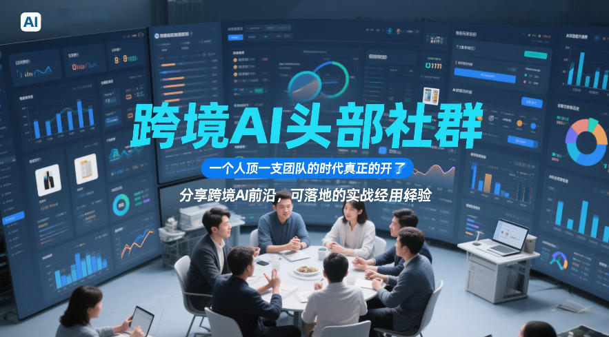 跨境AI头部社群,一个人顶一支团队的时代真正的开始了,分享跨境AI前沿,可落地的实战经验(更新3月23日)-智云网创 - 网创副业项目资源站