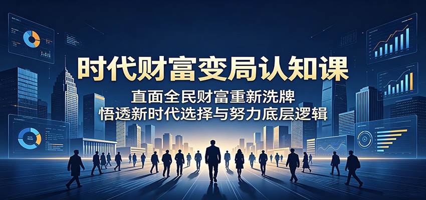 时代财富变局认知课:直面全民财富重新洗牌,悟透新时代选择与努力底层逻辑-智云网创 - 网创副业项目资源站
