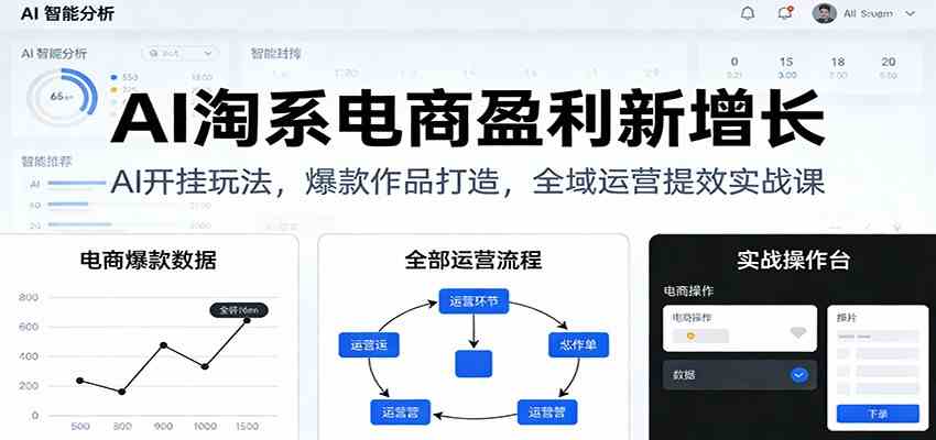 AI淘系电商盈利新增长,AI开挂玩法,爆款作品打造,全域运营提效实战课-智云网创 - 网创副业项目资源站