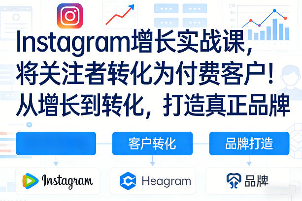 Instagram增长实战课,将关注者转化为付费客户!从增长到转化,打造真正品牌(双语字幕)-智云网创 - 网创副业项目资源站