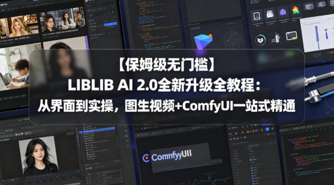【保姆级无门槛】LIBLIB AI 2.0全新升级全教程:从界面到实操,图生视频+ComfyUI一站式精通-智云网创 - 网创副业项目资源站