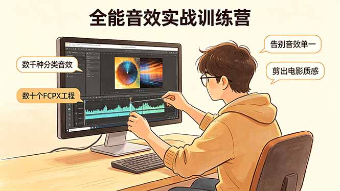 全能音效实战训练营：数千种分类音效+数十个FCPX工程，告别音效单一，剪出电影质感-智云网创 - 网创副业项目资源站