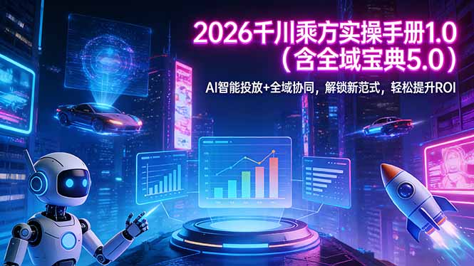 2026 千川乘方实操手册 1.0(含全域宝典 5.0-智云网创 - 网创副业项目资源站