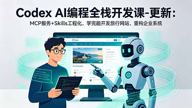 Codex AI编程全栈开发课-更新:MCP服务+Skills工程化,学完能开发旅行网站、重构企业系统-智云网创 - 网创副业项目资源站