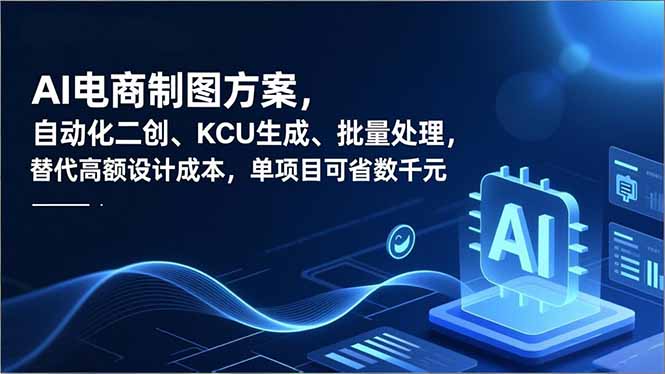 AI电商制图方案，自动化二创、SKU生成、批量处理，替代高额设计成本，单项目可省数千元-智云网创 - 网创副业项目资源站