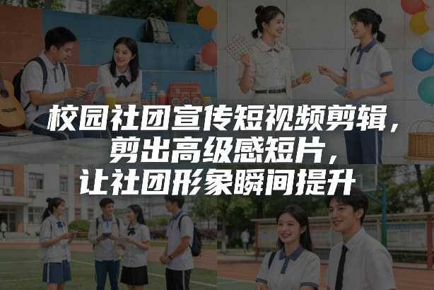 校园社团宣传短视频剪辑，剪出高级感短片，让社团形象瞬间提升-智云网创 - 网创副业项目资源站