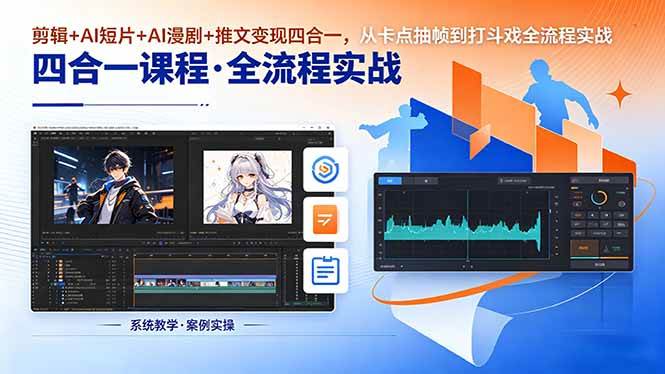 (18463期)剪辑+AI短片+AI漫剧+推文变现四合一,从卡点抽帧到打斗戏全流程实战-智云网创 - 网创副业项目资源站