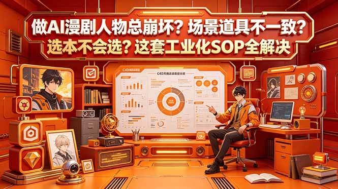 （18850期）做AI漫剧人物总崩坏？场景道具不一致？选本不会选？这套工业化SOP全解决 (更新)-智云网创 - 网创副业项目资源站