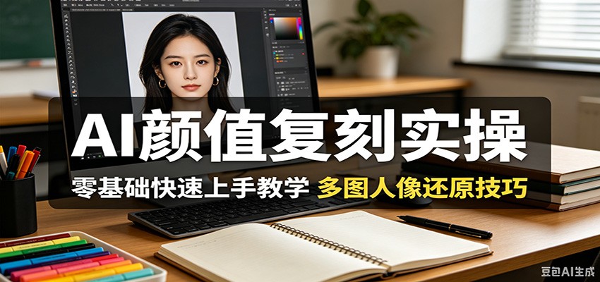 AI颜值复刻实操,零基础快速上手教学,多图人像还原技巧-智云网创 - 网创副业项目资源站