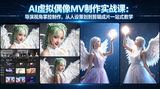 AI虚拟偶像MV制作实战教学:导演视角掌控制作,从人设策划到剪辑成片一站式教学-智云网创 - 网创副业项目资源站