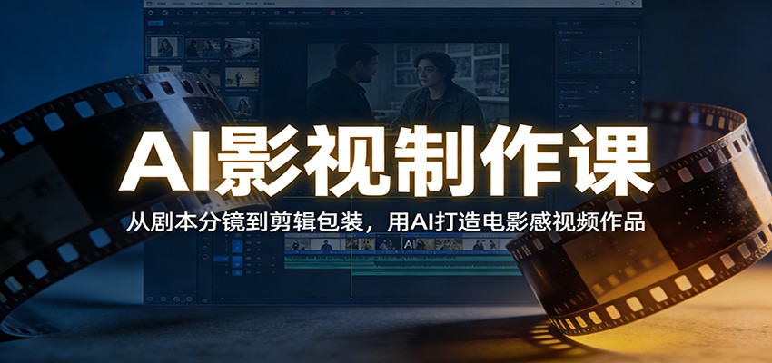 AI影视制作课：从剧本分镜到剪辑包装，用AI打造电影感视频作品-智云网创 - 网创副业项目资源站