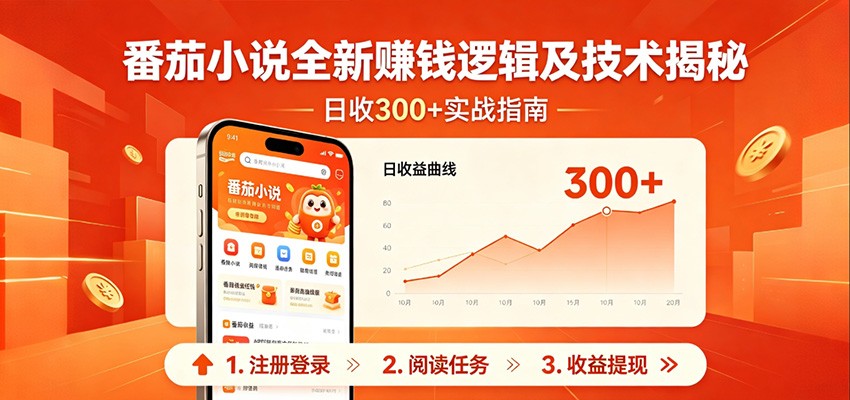 番茄小说全新赚钱逻辑及技术日收300+,小白新书皆可做!无脑赚就行了!-智云网创 - 网创副业项目资源站