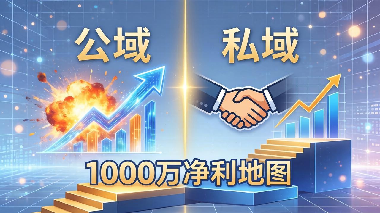 公域玩命出爆款,私域悄悄做成交:这套AI内训课,2026给你打通1000万净利的地图-智云网创 - 网创副业项目资源站