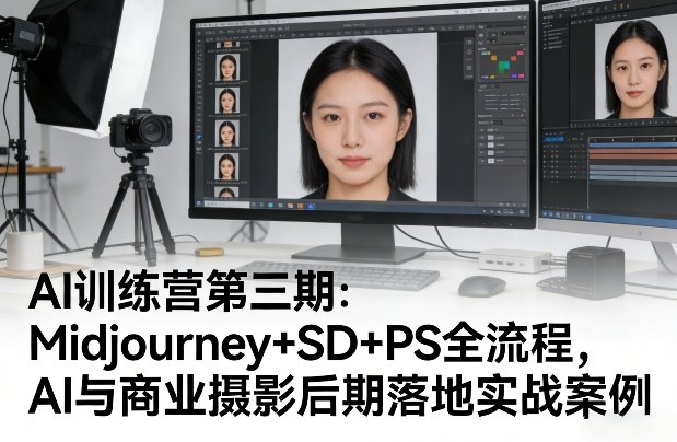 AI训练营第三期：Midjourney+SD+PS全流程，AI与商业摄影后期落地实战案例-智云网创 - 网创副业项目资源站