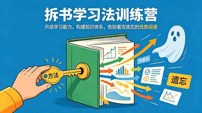 拆书学习法训练营,升级学习能力,构建知识体系,,告别看完就忘的低效阅读-智云网创 - 网创副业项目资源站