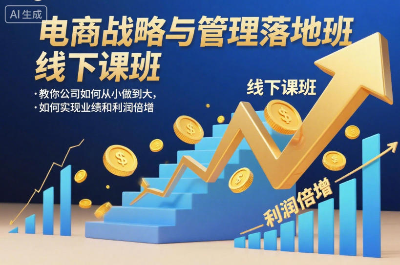 电商战略与管理落地班线下课，教你公司如何从小做到大，如何实现业绩和利润倍增【录音】-智云网创 - 网创副业项目资源站