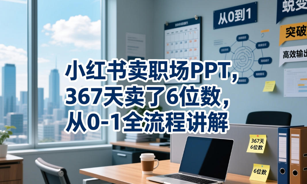小红书卖职场PPT,367天卖了6位数,从0-1全流程讲解-智云网创 - 网创副业项目资源站
