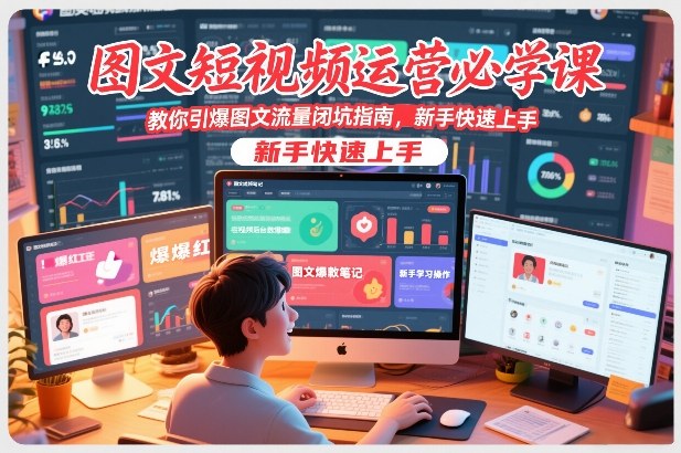 图文短视频运营必学课,教你引爆图文流量闭坑指南,新手快速上手-智云网创 - 网创副业项目资源站