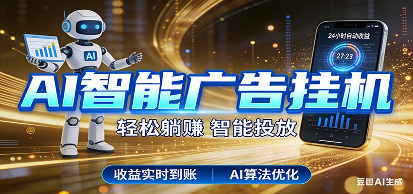 智能广告挂机新时代，利用碎片化时间实现稳定被动收益，AI帮你持续盈利-智云网创 - 网创副业项目资源站