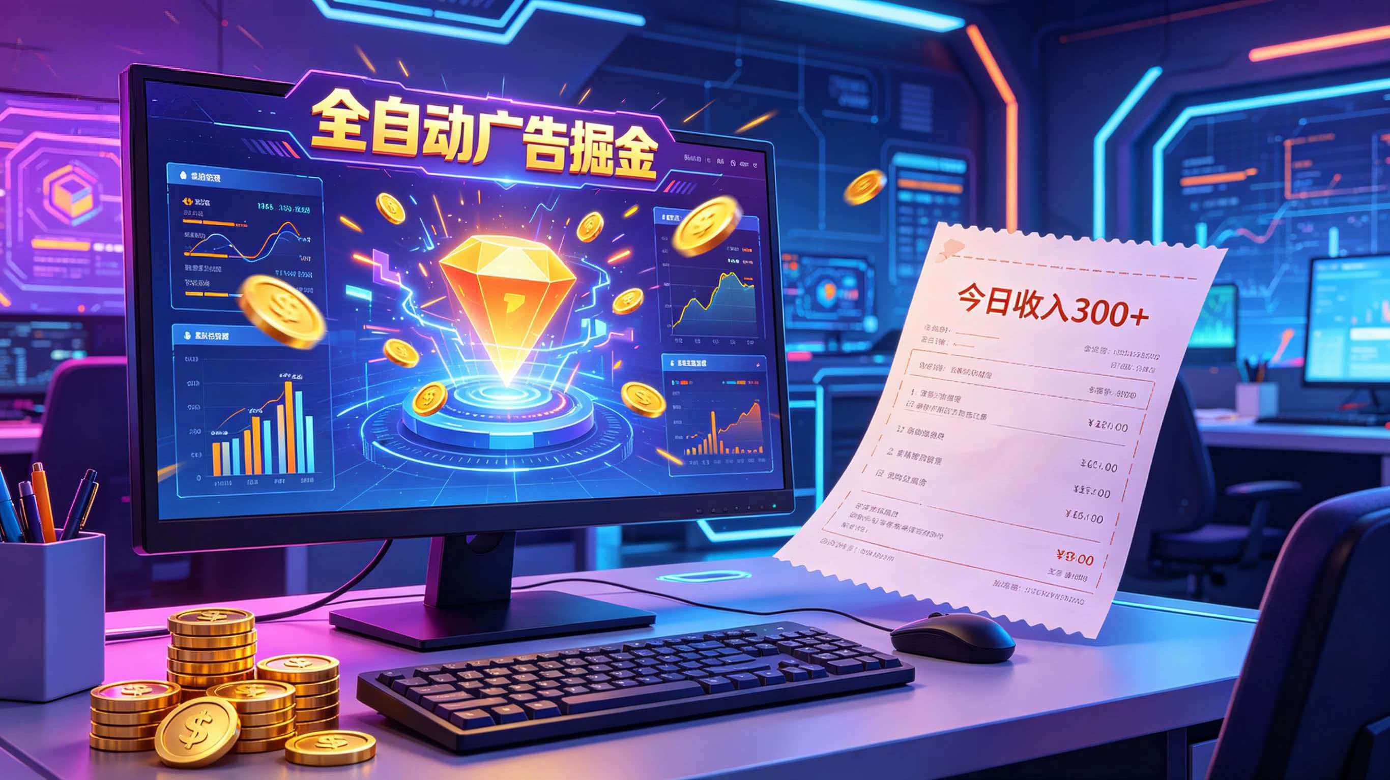 全自动广告掘金,日入300+。全程Ai自动化运行,解放双手,时间自由。收益稳定-智云网创 - 网创副业项目资源站