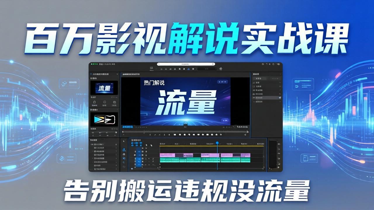 百万影视解说实战课:告别搬运违规没流量,AI文案+配音+剪映,做出能上热门的解说视频-智云网创 - 网创副业项目资源站