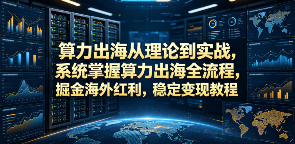 算力出海从理论到实战,系统掌握算力出海全流程,掘金海外红利,稳定变现教程-智云网创 - 网创副业项目资源站