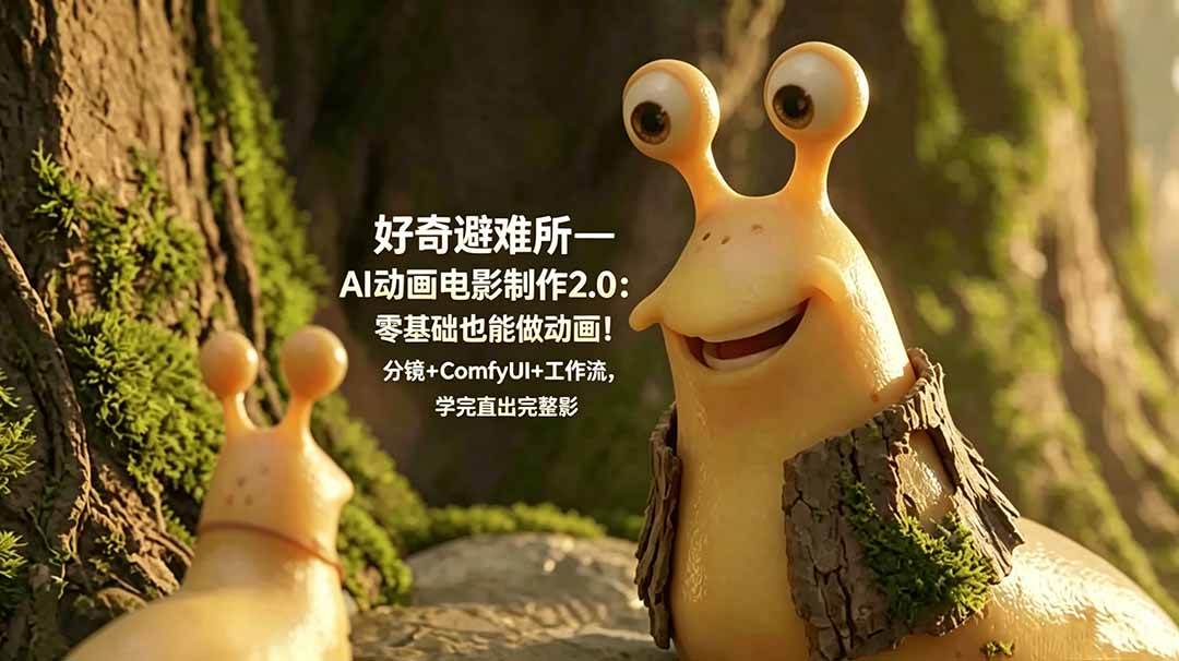 （18924期）好奇避难所—AI动画电影制作2.0：零基础也能做动画！分镜+ComfyUI+工作流，学完直出完整影片-智云网创 - 网创副业项目资源站