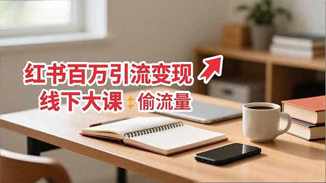 小红书百万引流变现-11月线下大课:分享从0到百万引流路径,手把手教偷流量、拿结果-智云网创 - 网创副业项目资源站