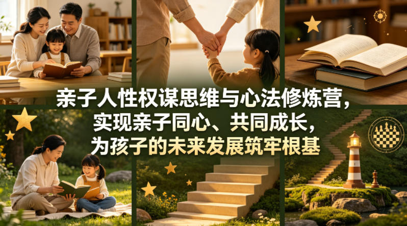亲子人性权谋思维与心法修炼营,实现亲子同心、共同成长,为孩子的未来发展筑牢根基【音频】-智云网创 - 网创副业项目资源站