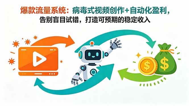 (18882期)爆款流量系统:病毒式视频创作+自动化盈利,告别盲目试错,打造可预期的稳定收入-智云网创 - 网创副业项目资源站