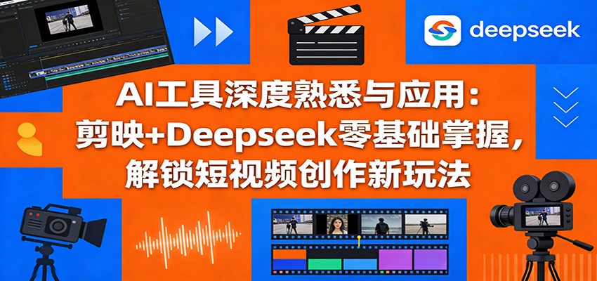 AI工具深度熟悉与应用：剪映+Deepseek零基础掌握，解锁短视频创作新玩法-智云网创 - 网创副业项目资源站