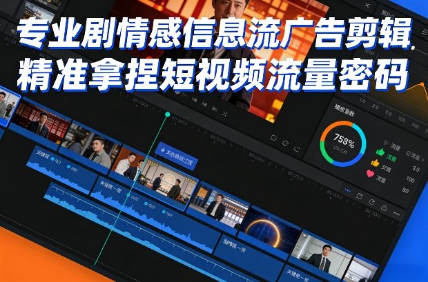 专业剧情感信息流广告剪辑,精准拿捏短视频流量密码-智云网创 - 网创副业项目资源站