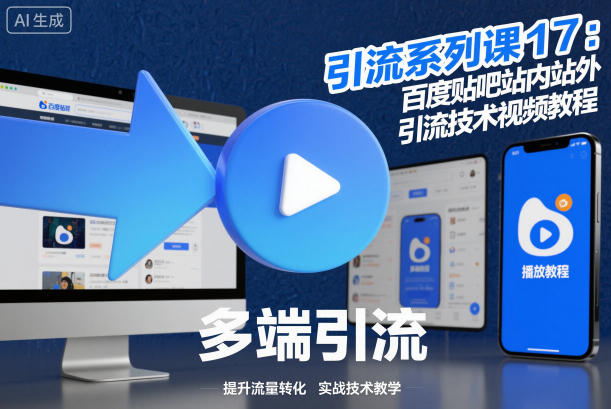引流系列课17:百度贴吧站内站外引流技术视频教程-智云网创 - 网创副业项目资源站