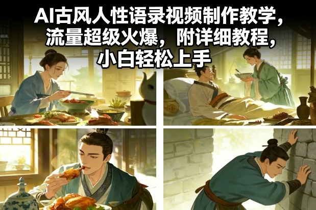 AI古风人性语录视频制作教学，流量超级火爆，附详细教程，小白轻松上手-智云网创 - 网创副业项目资源站