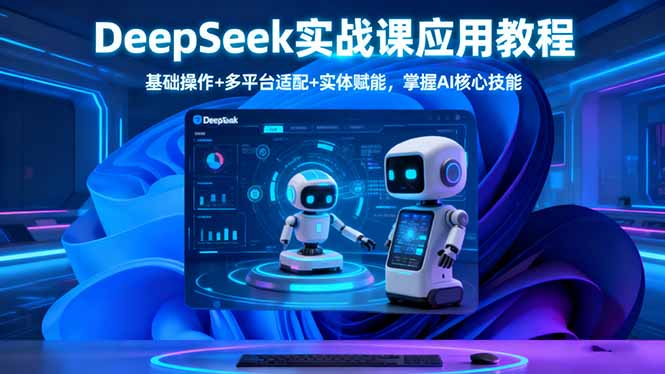 DeepSeek实战课应用教程、基础操作+多平台适配+实体赋能,掌握AI核心技能-智云网创 - 网创副业项目资源站