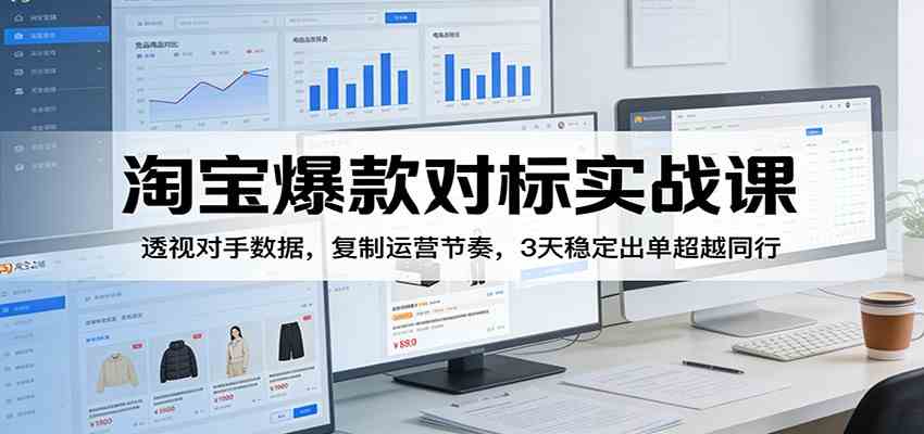 淘宝爆款对标实战课:透视对手数据,复制运营节奏,3天稳定出单超越同行-智云网创 - 网创副业项目资源站