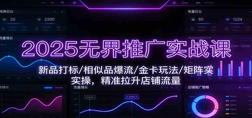 2025无界推广实战课:新品打标/相似品爆流/金卡玩法/矩阵实操,精准拉升店铺流量-智云网创 - 网创副业项目资源站