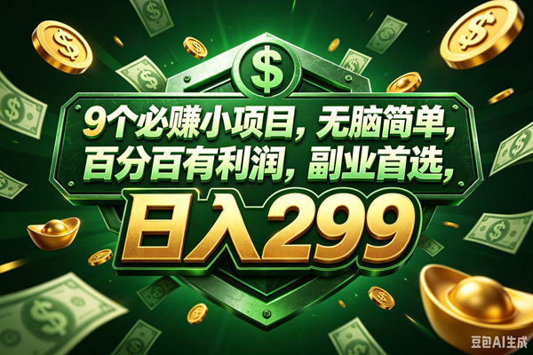 (18712期)9个必赚的小项目,百分百赚,无脑简单,副业首选,日入199+-智云网创 - 网创副业项目资源站