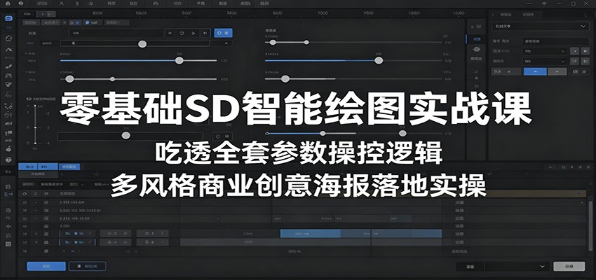 零基础SD智能绘图实战课:吃透全套参数操控逻辑,多风格商业创意海报落地实操-智云网创 - 网创副业项目资源站
