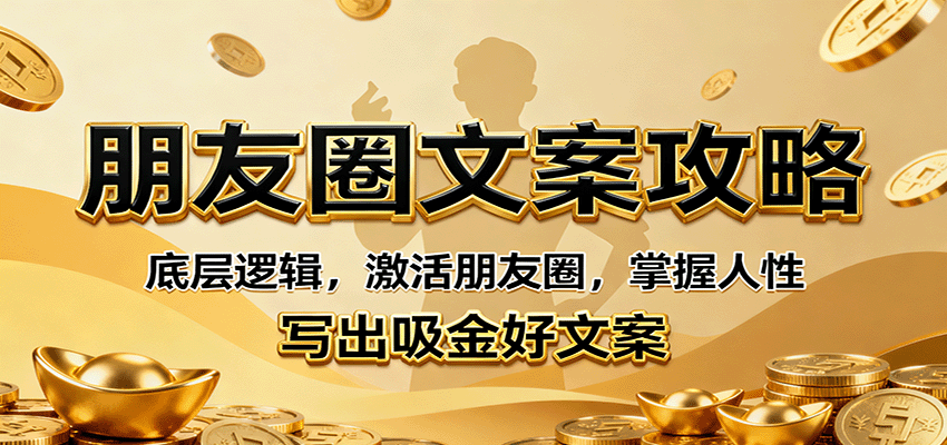 朋友圈文案攻略:底层逻辑,激活朋友圈,掌握人性,写出吸金好文案-智云网创 - 网创副业项目资源站
