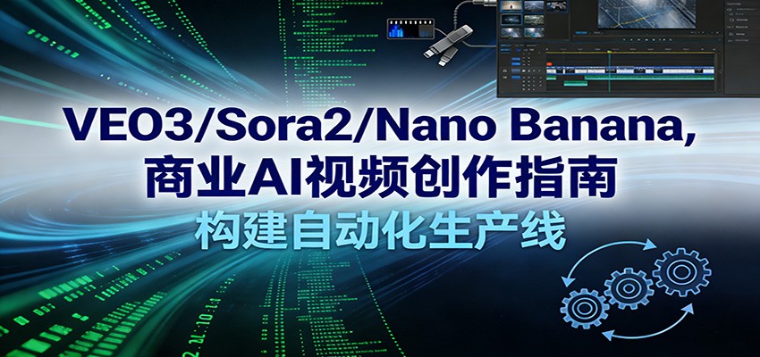 VEO3/Sora2/Nano Banana商业AI视频创作指南，构建自动化生产线-智云网创 - 网创副业项目资源站