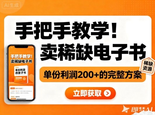 手把手教学！在小红书卖稀缺电子书，单份利润2张+的完整方案-智云网创 - 网创副业项目资源站