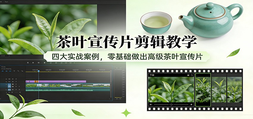 茶叶宣传片剪辑教学:四大实战案例,零基础做出高级茶叶宣传片-智云网创 - 网创副业项目资源站