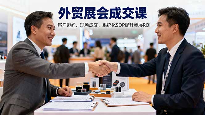 外贸展会成交课,含目标制定、客户邀约、现场成交,系统化SOP提升参展ROI-智云网创 - 网创副业项目资源站