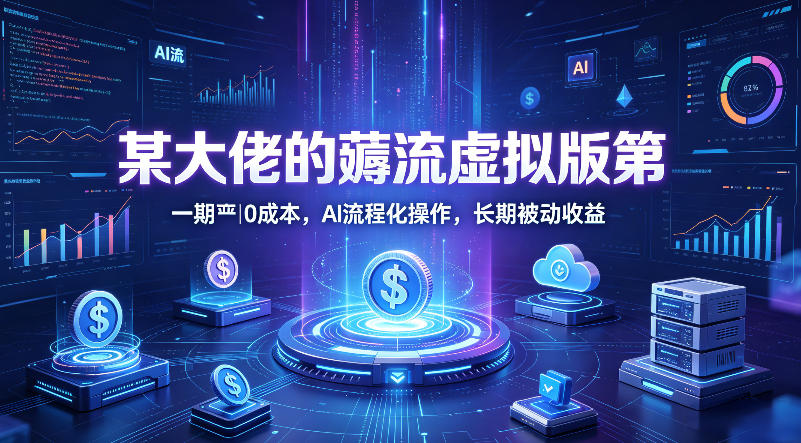 某大佬的薅流虚拟版第一期丨0成本,AI流程化操作,长期被动收益-智云网创 - 网创副业项目资源站